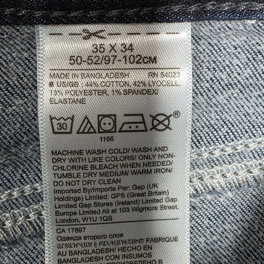 Banana‎ Republic Traveler Tapered Fit Dark Wash Jeans Mens 35 Stretch Comfort